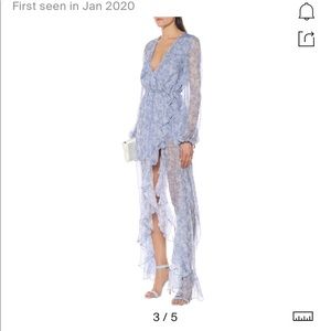 Caroline Constas NWT XS Liv Maxi Dress Blue $995